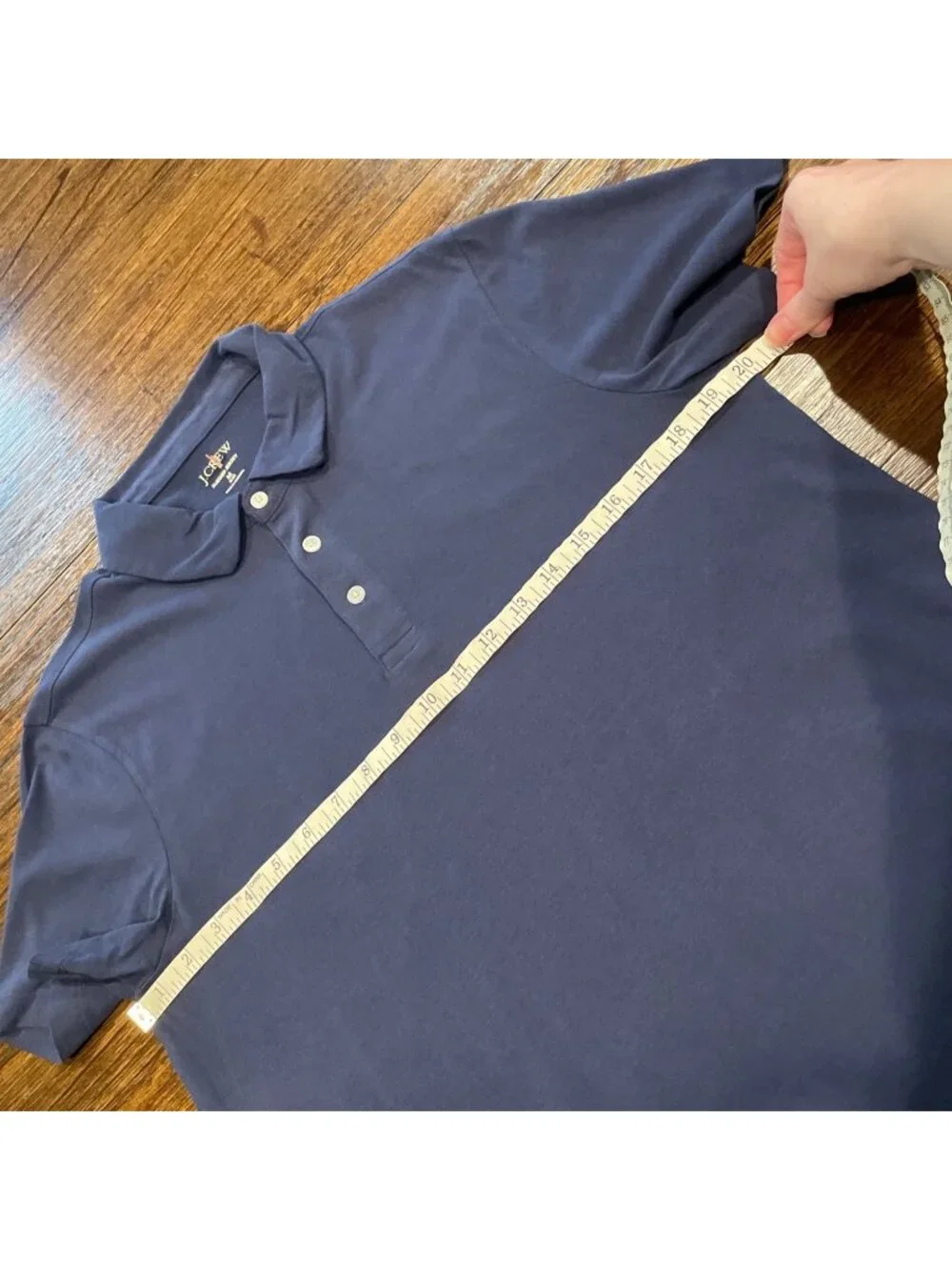 J.Crew Sueded Polo Shirt Sz M Slim Fit Navy Cotton Jersey Minimalist Preppy